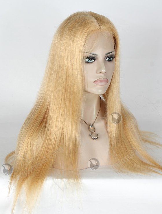Natural Hairline Light Ash Blonde Silk Top Full Lace Wig STW-710-4940
