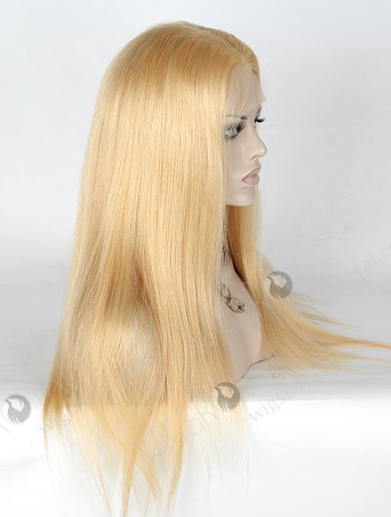 Natural Hairline Light Ash Blonde Silk Top Full Lace Wig STW-710-4942