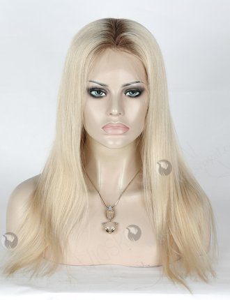 Stylish White Color Full Lace Wig With Silk Top STW-828