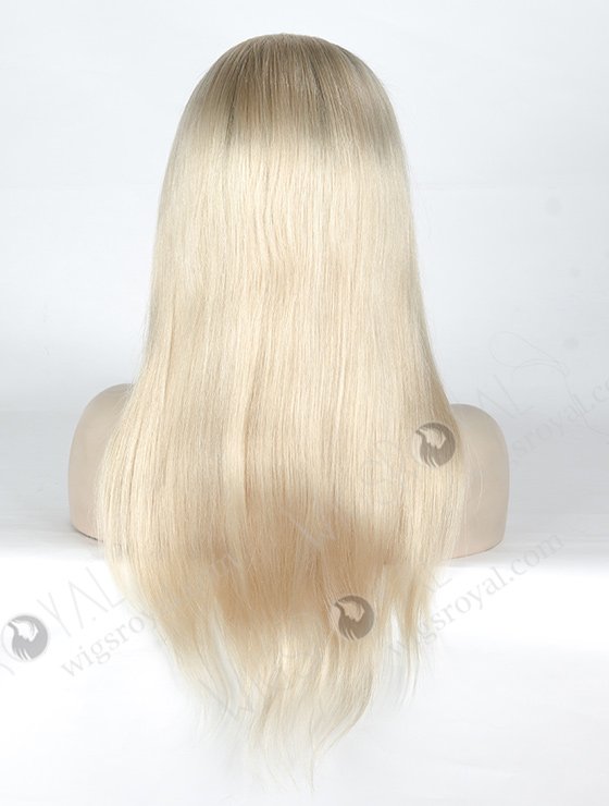 In Stock European Virgin Hair 18" Straight T9#/White Color Silk Top Full Lace Wig STW-829-5057