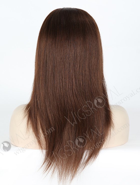 In Stock European Virgin Hair 14" Straight 3# Highlight 4# Color Silk Top Full Lace Wig STW-832-5081