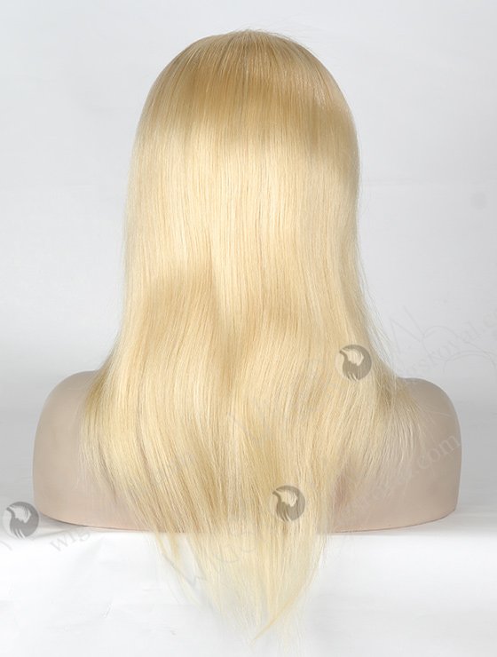 14 Inch Blonde 613 Human Hair Wig |Transparent Lace Silk Top Wig STW-820-5229