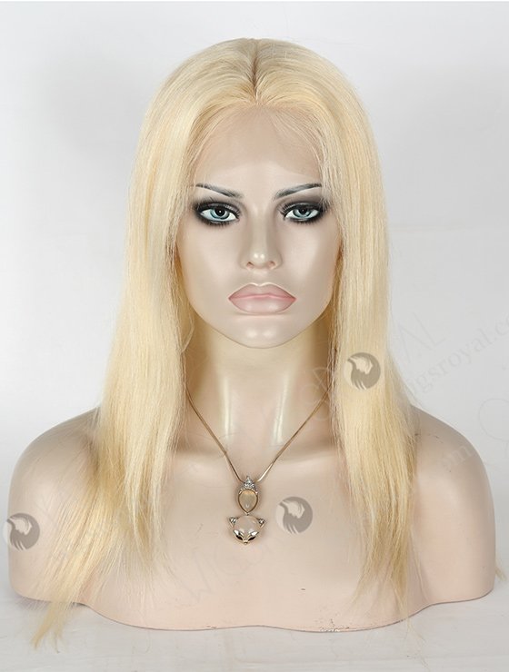 14 Inch Blonde 613 Human Hair Wig |Transparent Lace Silk Top Wig STW-820-5224