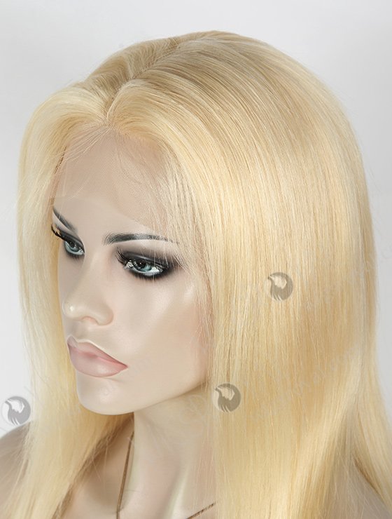 14 Inch Blonde 613 Human Hair Wig |Transparent Lace Silk Top Wig STW-820-5225