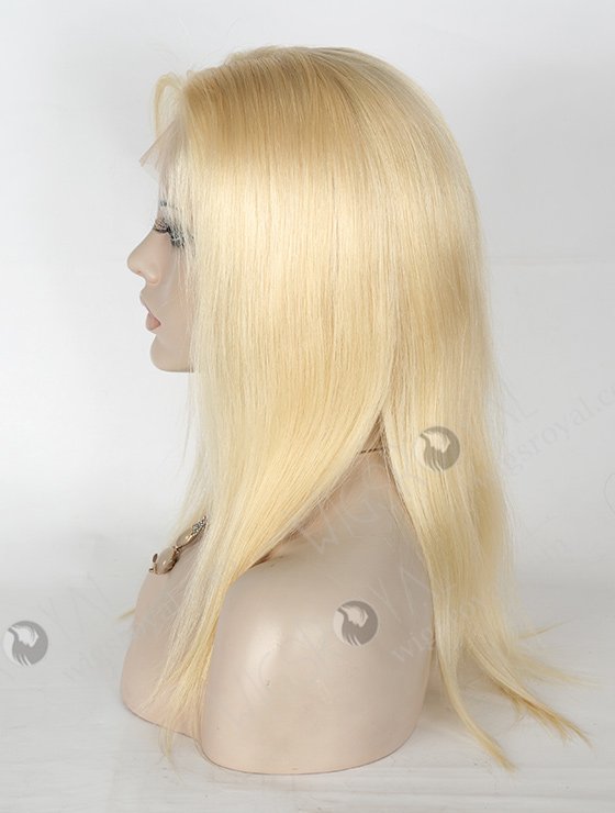14 Inch Blonde 613 Human Hair Wig |Transparent Lace Silk Top Wig STW-820-5226