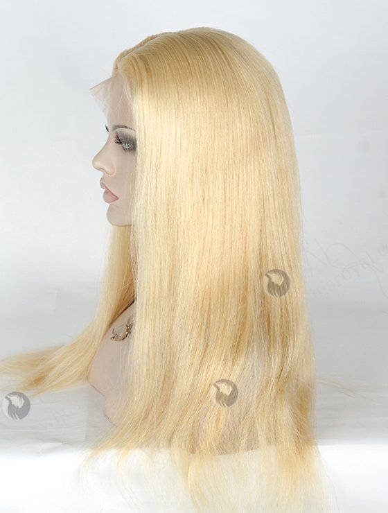 Natural Scalp Silk Top Lace Wig | 18 Inch Blonde 613 Full Head Hair Wig for Ladies STW-823-5252