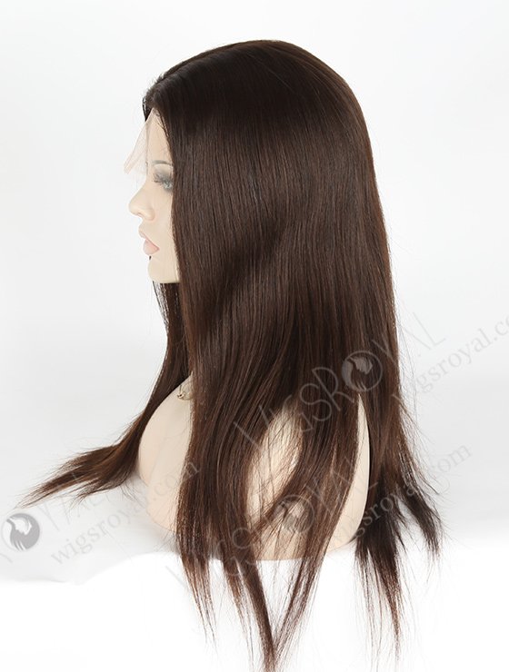 In Stock European Virgin Hair 18" Natural Straight Natural Color Silk Top Full Lace Wig STW-813-5162