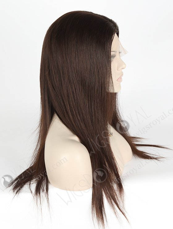 In Stock European Virgin Hair 18" Natural Straight Natural Color Silk Top Full Lace Wig STW-814-5172