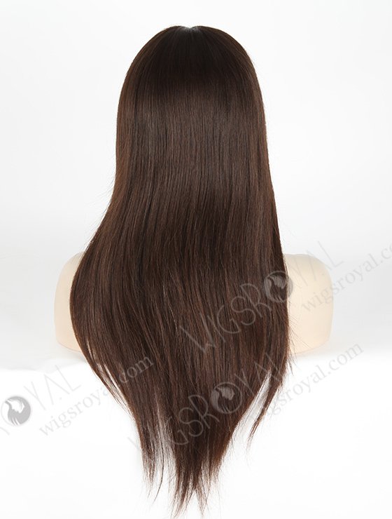 In Stock European Virgin Hair 18" Natural Straight Natural Color Silk Top Full Lace Wig STW-814-5173