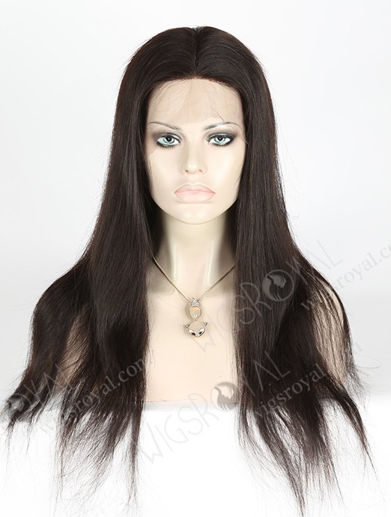 In Stock Brazilian Virgin Hair 20" Straight Natural Color Silk Top Full Lace Wig STW-413-4806