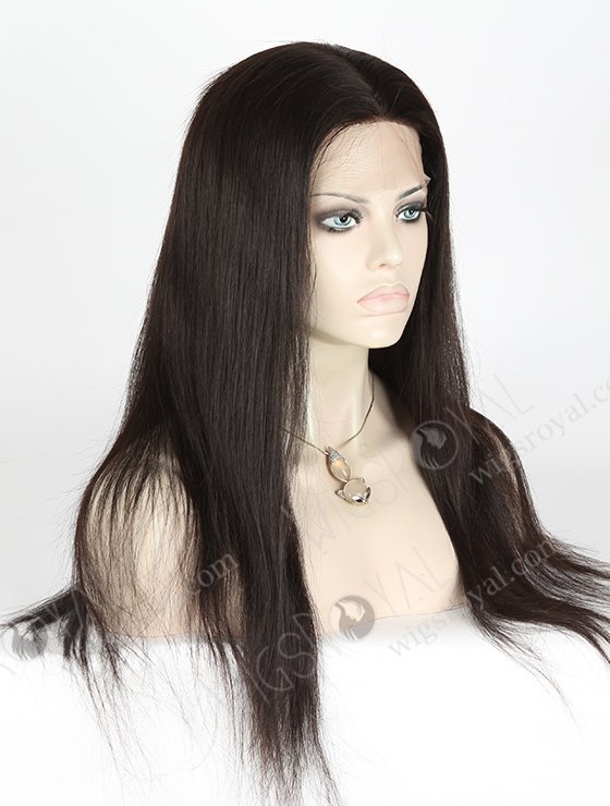 In Stock Brazilian Virgin Hair 20" Straight Natural Color Silk Top Full Lace Wig STW-413-4808