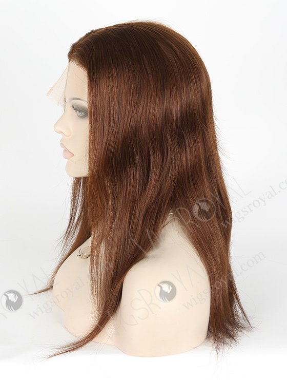 In Stock Chinese Virgin Hair 14" Straight 4# Color Silk Top Full Lace Wig STW-707-4840