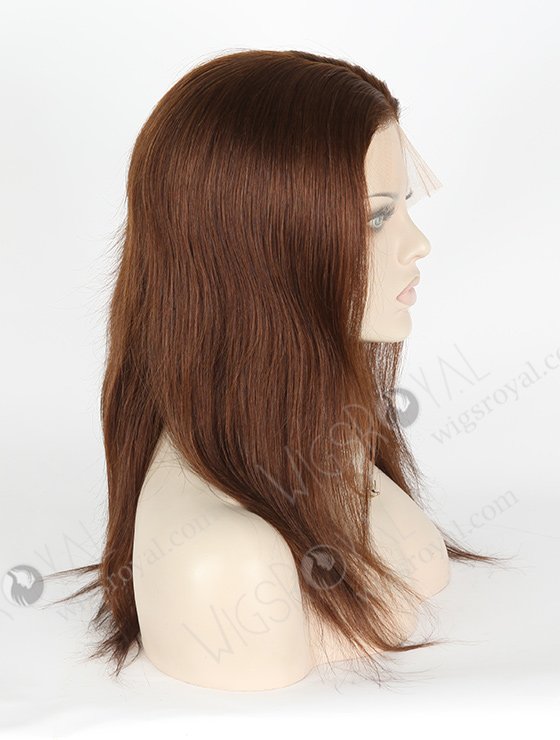 In Stock Chinese Virgin Hair 14" Straight 4# Color Silk Top Full Lace Wig STW-707-4841