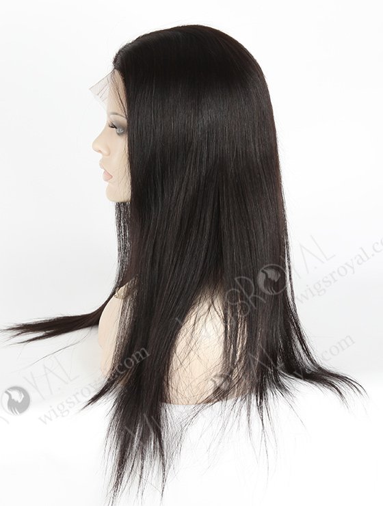 In Stock Chinese Virgin Hair 18" Natural Straight Color #1b Silk Top Full Lace Wig STW-705-4932