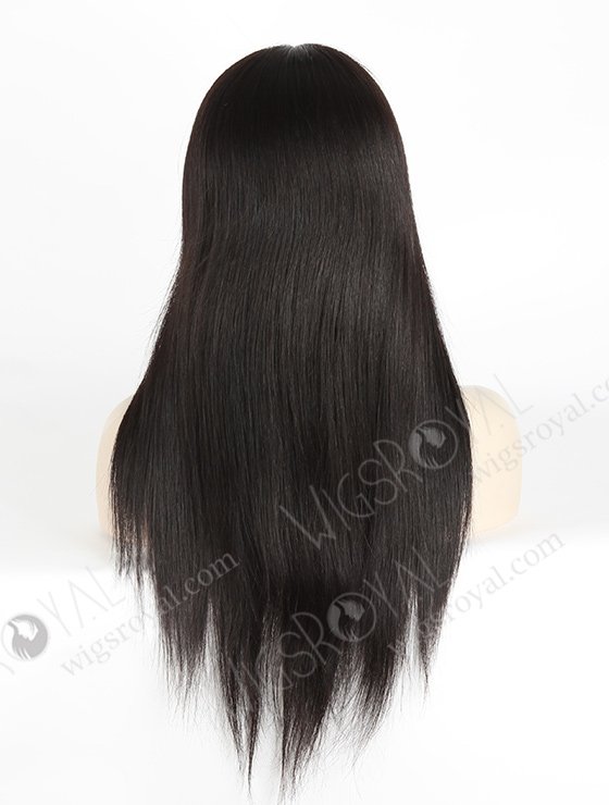 In Stock Chinese Virgin Hair 18" Natural Straight Color #1b Silk Top Full Lace Wig STW-705-4933
