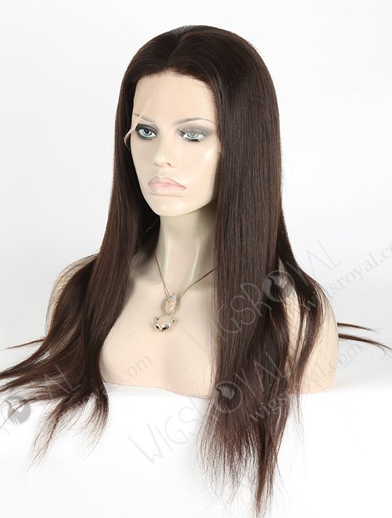 In Stock European Virgin Hair 20" Natural Straight Natural Color Silk Top Full Lace Wig STW-816-5188