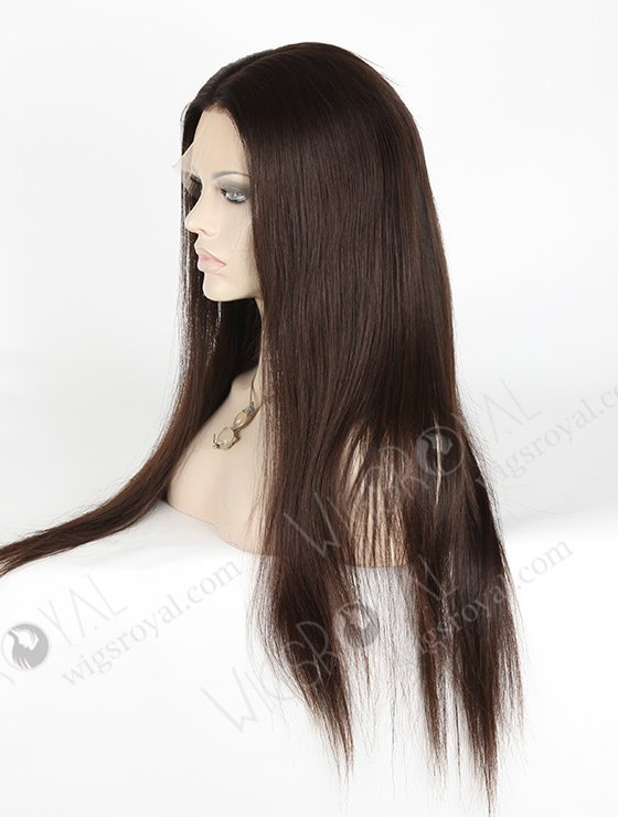 In Stock European Virgin Hair 22" Natural Straight Natural Color Silk Top Full Lace Wig STW-817-5198