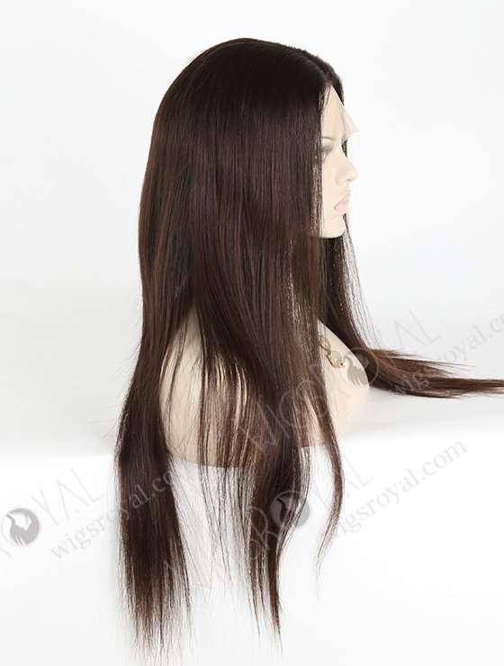 In Stock European Virgin Hair 22" Natural Straight Natural Color Silk Top Full Lace Wig STW-817-5197