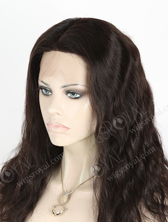 In Stock Brazilian Virgin Hair 18" Natural Wave Natural Color Silk Top Full Lace Wig STW-402-4778