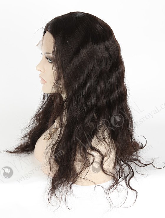 In Stock Brazilian Virgin Hair 18" Natural Wave Natural Color Silk Top Full Lace Wig STW-412-4769
