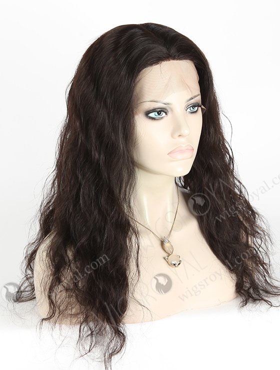 In Stock Brazilian Virgin Hair 18" Natural Wave Natural Color Silk Top Full Lace Wig STW-402-4780