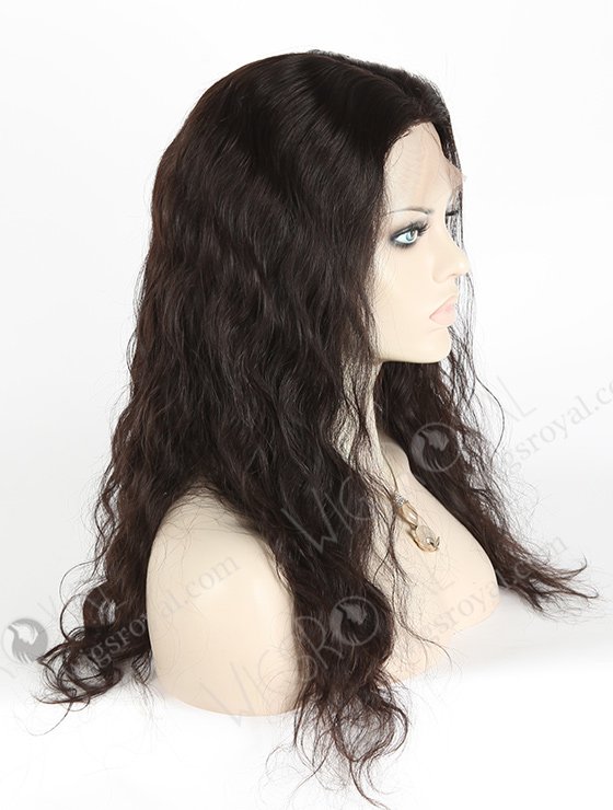 In Stock Brazilian Virgin Hair 18" Natural Wave Natural Color Silk Top Full Lace Wig STW-402-4781