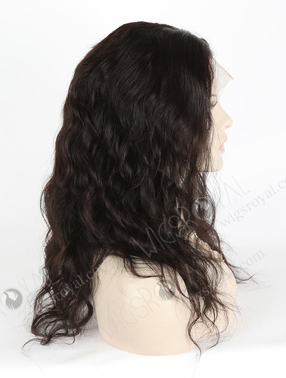 In Stock Chinese Virgin Hair 16" Natural Wave Natural Color Silk Top Full Lace Wig STW-701-4849