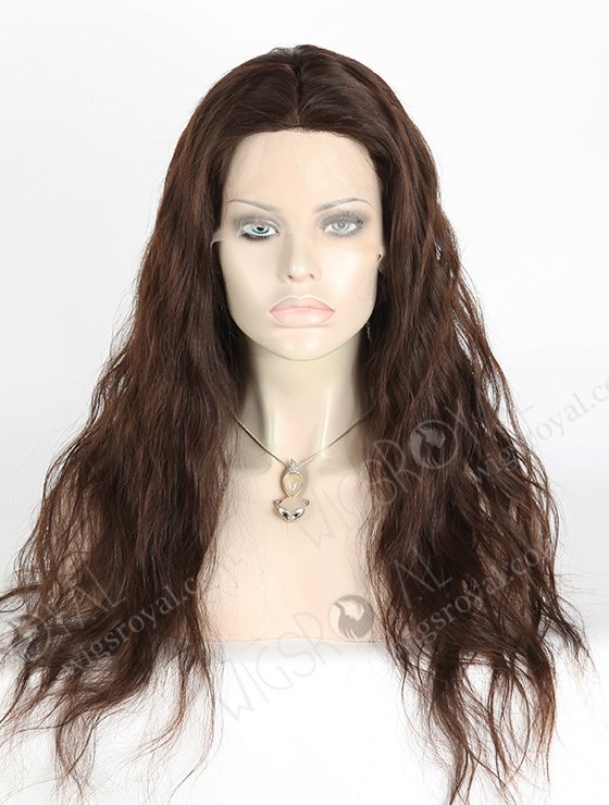 In Stock European Virgin Hair 22" Natural Wave Natural Color Silk Top Full Lace Wig STW-819-5214