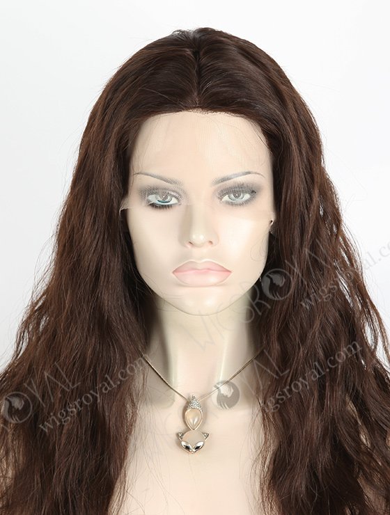 In Stock European Virgin Hair 22" Natural Wave Natural Color Silk Top Full Lace Wig STW-819-5215