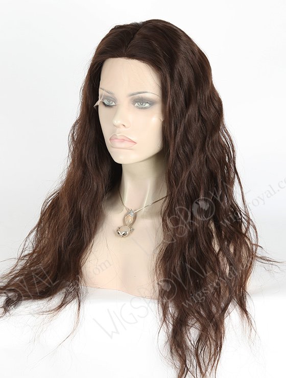 In Stock European Virgin Hair 22" Natural Wave Natural Color Silk Top Full Lace Wig STW-819-5217