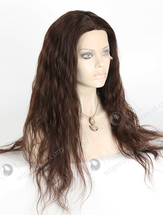 In Stock European Virgin Hair 22" Natural Wave Natural Color Silk Top Full Lace Wig STW-819-5219