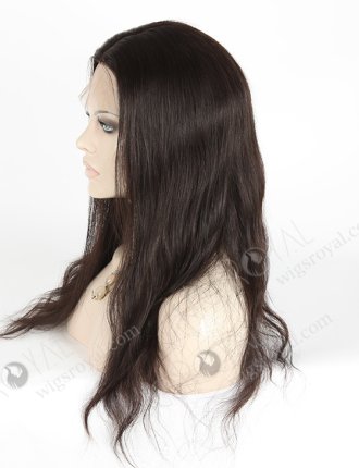 In Stock Chinese Virgin Hair 18" Natural Straight Natural Color Silk Top Full Lace Wig STW-708