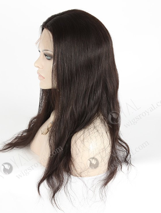 In Stock Chinese Virgin Hair 18" Natural Straight Natural Color Silk Top Full Lace Wig STW-708-4875