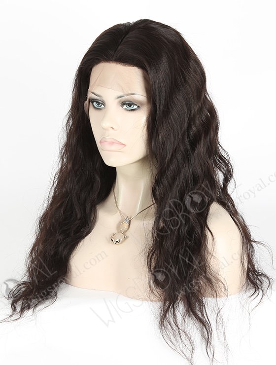 In Stock Brazilian Virgin Hair 20" Natural Wave Natural Color Silk Top Full Lace Wig STW-414-4821