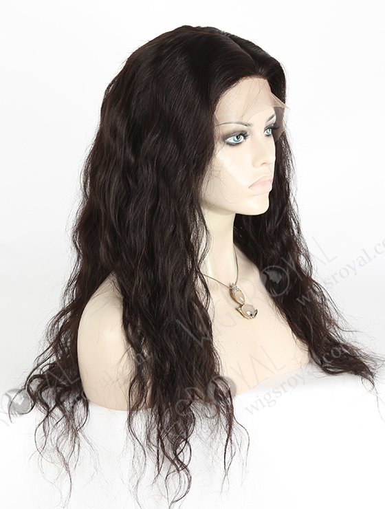 In Stock Brazilian Virgin Hair 20" Natural Wave Natural Color Silk Top Full Lace Wig STW-414-4824