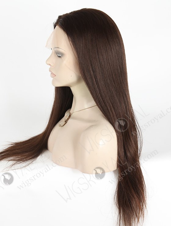 In Stock European Virgin Hair 22" Natural Straight Natural Color Silk Top Full Lace Wig STW-818-5208