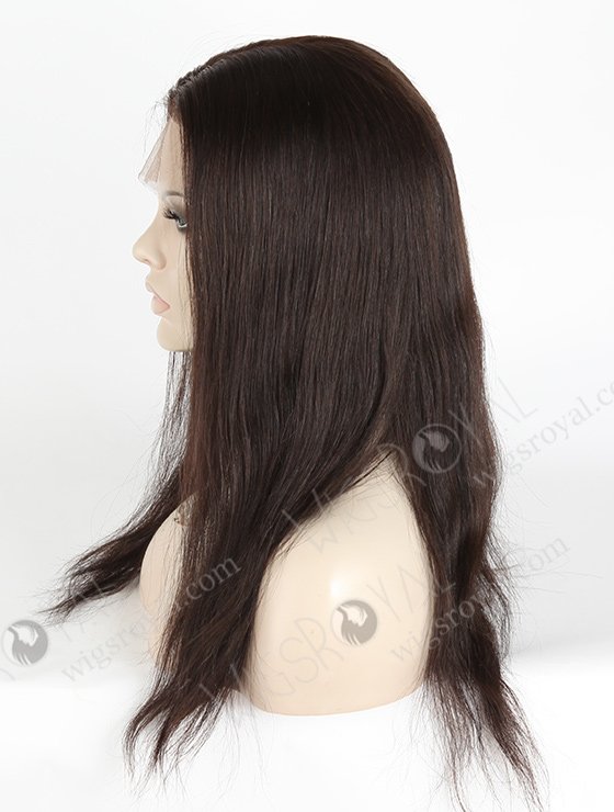In Stock Chinese Virgin Hair 18" Natural Straight Color #2 Silk Top Full Lace Wig STW-703-4906