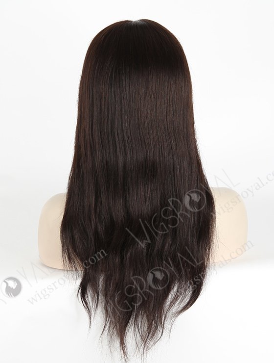 In Stock Chinese Virgin Hair 18" Natural Straight Color #2 Silk Top Full Lace Wig STW-703-4908