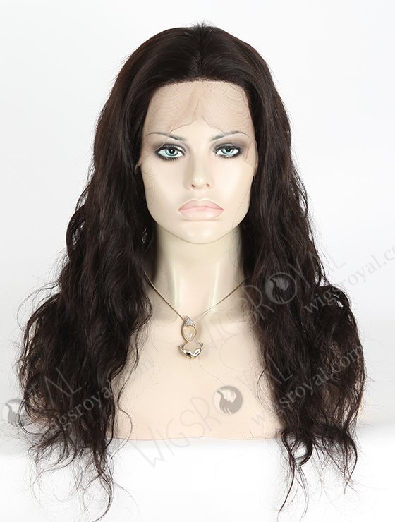 In Stock Brazilian Virgin Hair 20" Natural Straight Natural Color Silk Top Full Lace Wig STW-409-4829