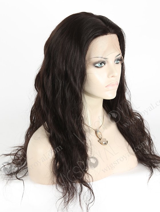 In Stock Brazilian Virgin Hair 20" Natural Straight Natural Color Silk Top Full Lace Wig STW-409-4833