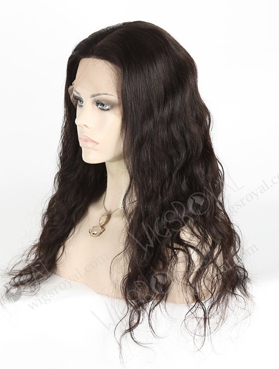 In Stock Brazilian Virgin Hair 20" Natural Straight Natural Color Silk Top Full Lace Wig STW-409
