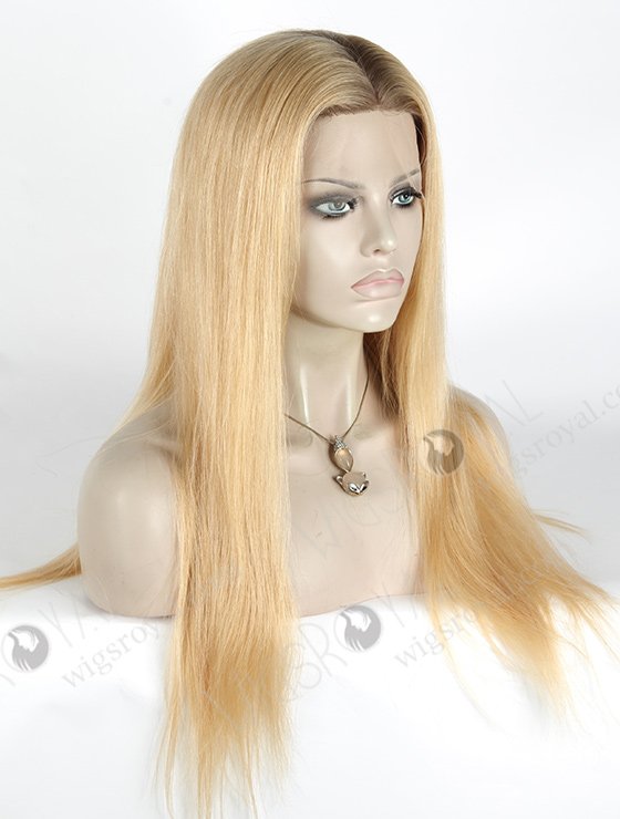 In Stock Chinese Virgin Hair 20" Straight T9/24# Color Silk Top Full Lace Wig STW-712-4957