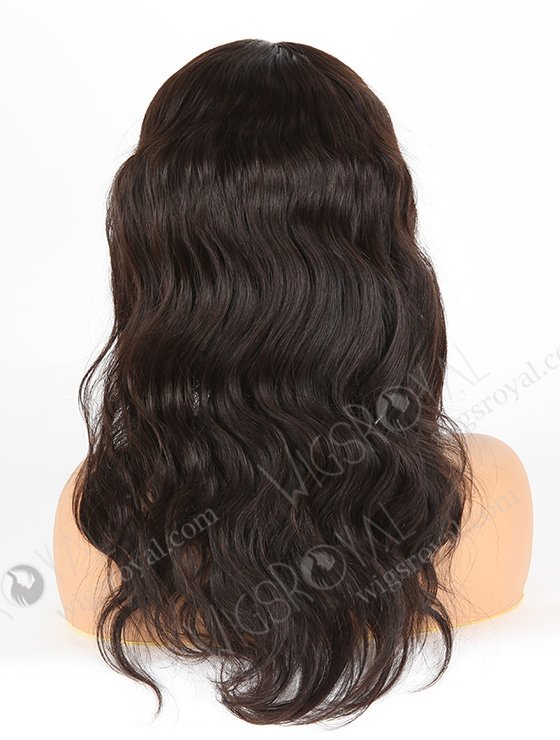 In Stock Brazilian Virgin Hair 16" Body Wave Natural Color Silk Top Full Lace Wig STW-420-4741