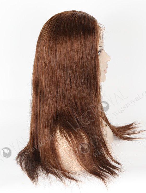 In Stock European Virgin Hair 18" Straight Color #4 Silk Top Full Lace Wig STW-836-5120