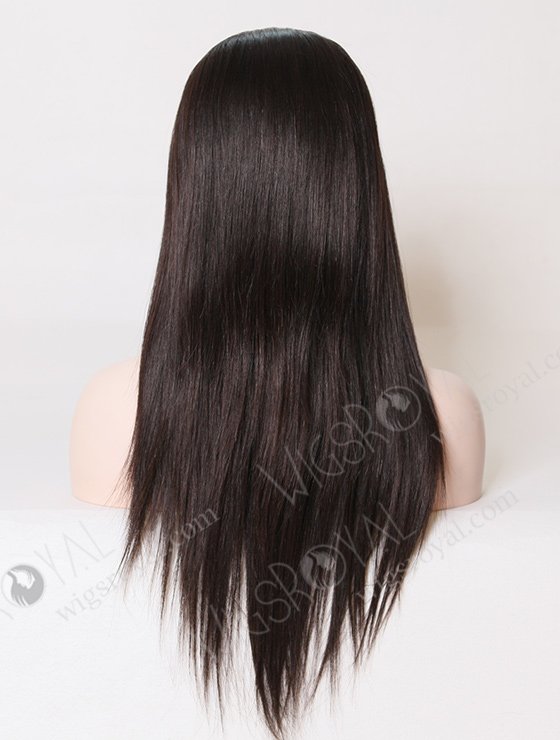 In Stock Brazilian Virgin Hair 18" Straight Natural Color Silk Top Full Lace Wig STW-411-4749