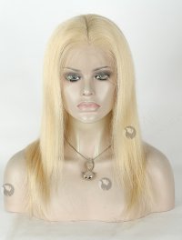 In Stock Brazilian Virgin Hair 14" Straight Color 613# Full Lace Wig FLW-04247