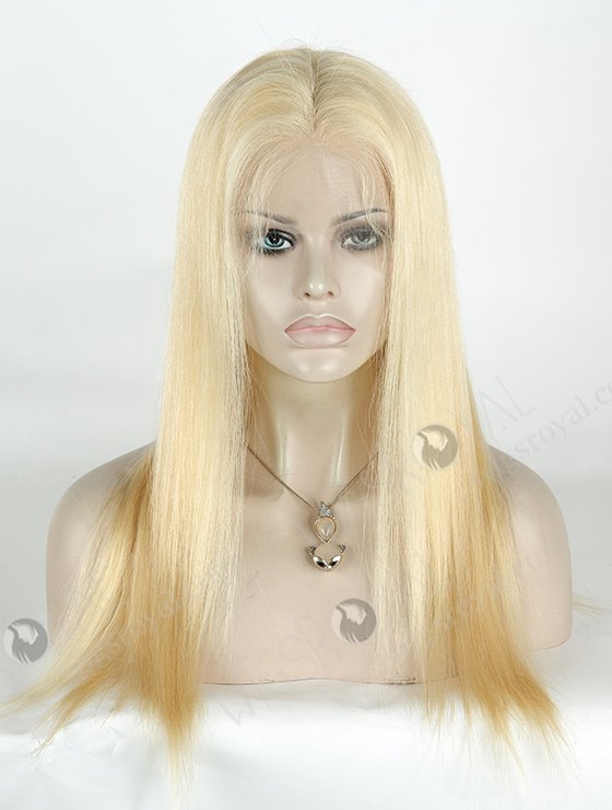 In Stock Brazilian Virgin Hair 18" Straight Color 613# Full Lace Wig FLW-04249-5596