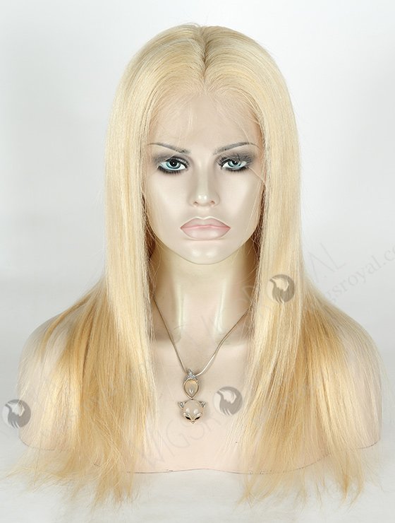 In Stock Brazilian Virgin Hair 16" Straight Color 613# Full Lace Wig FLW-04255-5573