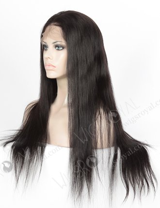 In Stock Indian Remy Hair 22" Straight #1B Color 360 Lace Wig 360LW-01028
