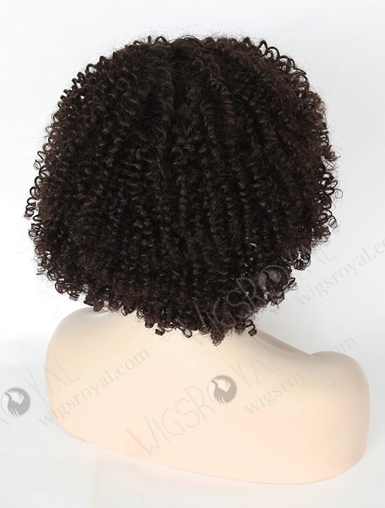 In Stock Brazilian Virgin Hair 16" tight spiral curl Natural Color Silk Top Glueless Wig GL-04049-5811